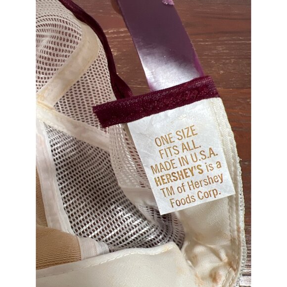 Vintage Hersheys Logo Mesh Trucker 3 Stripe Snapback Hat X3 - Picture 5 of 5